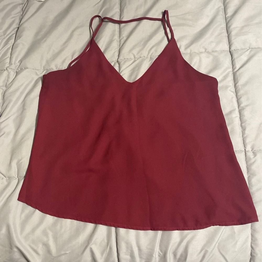 Windsor burgundy low v back tank top medium